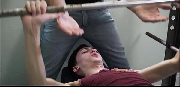  Twink Step Son Fucked On Workout Bench By Step Dad After An Arm Wrestling Bet